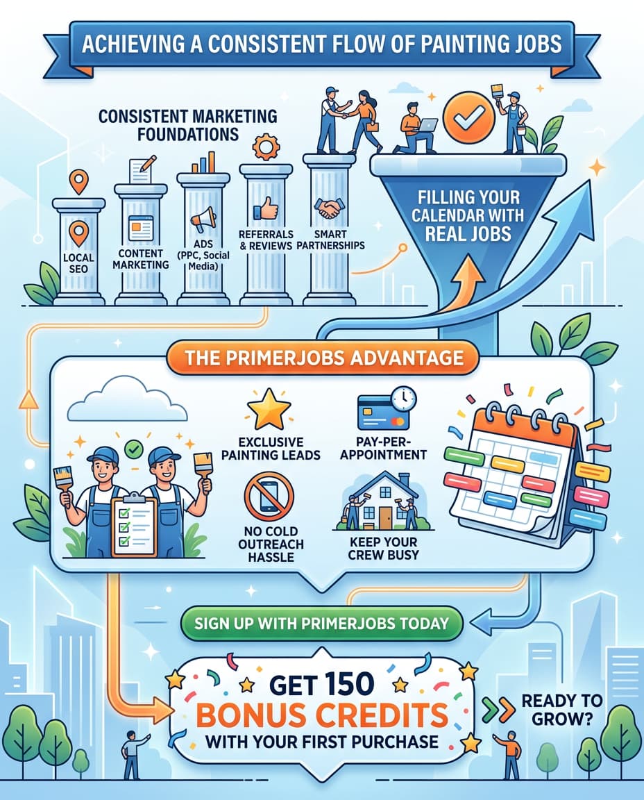 Consistent flow of painting jobs