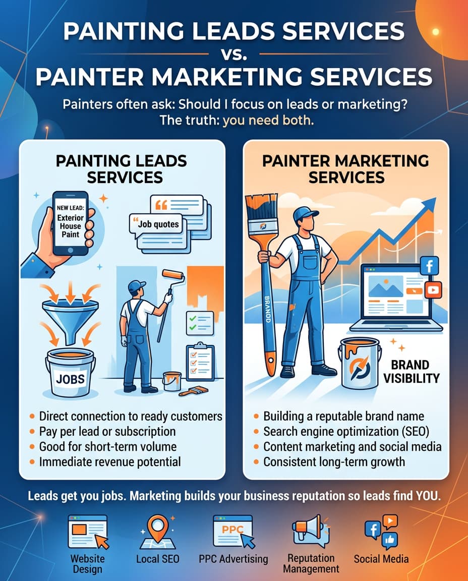 Painting Leads Services vs. Painter Marketing Services