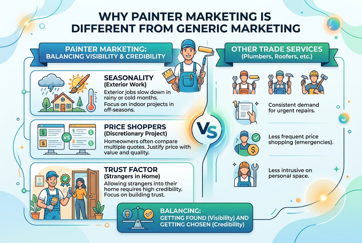 Why Painter Marketing is Different from Generic Marketing